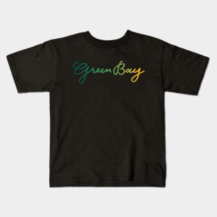 Green Bay Lettering Kids T-Shirt